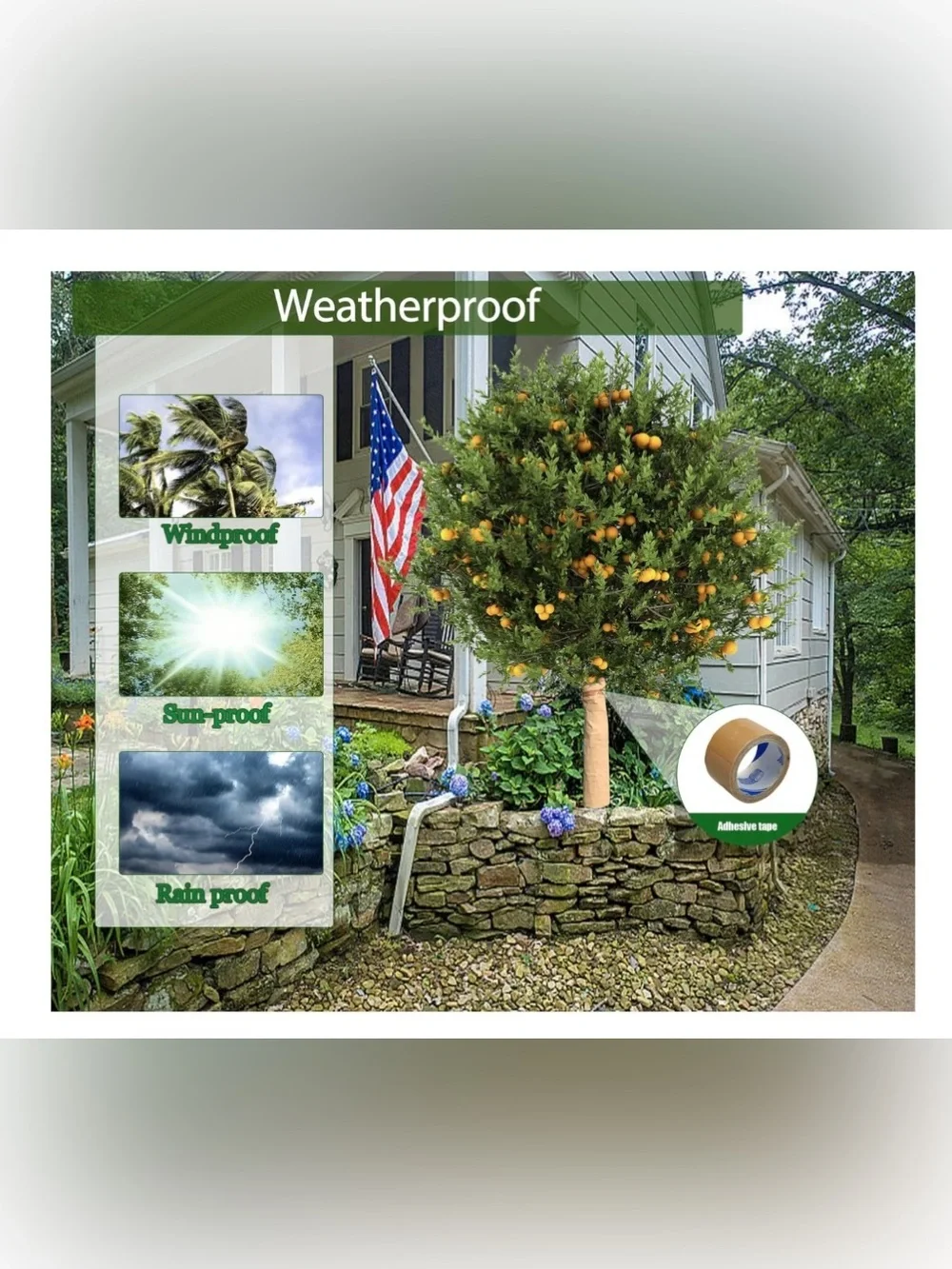 213 Ft Weather Resistant Tree Bark Repair Wrap - Protects Trunk from Frost & Dee